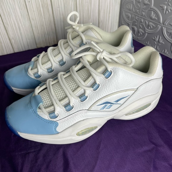 Size 10 - Reebok Question Patent Low Fluid Blue 2020 Iverson - Picture 3 of 7